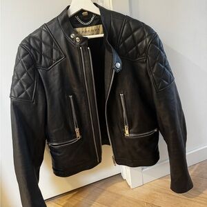Leather Burberry jacket